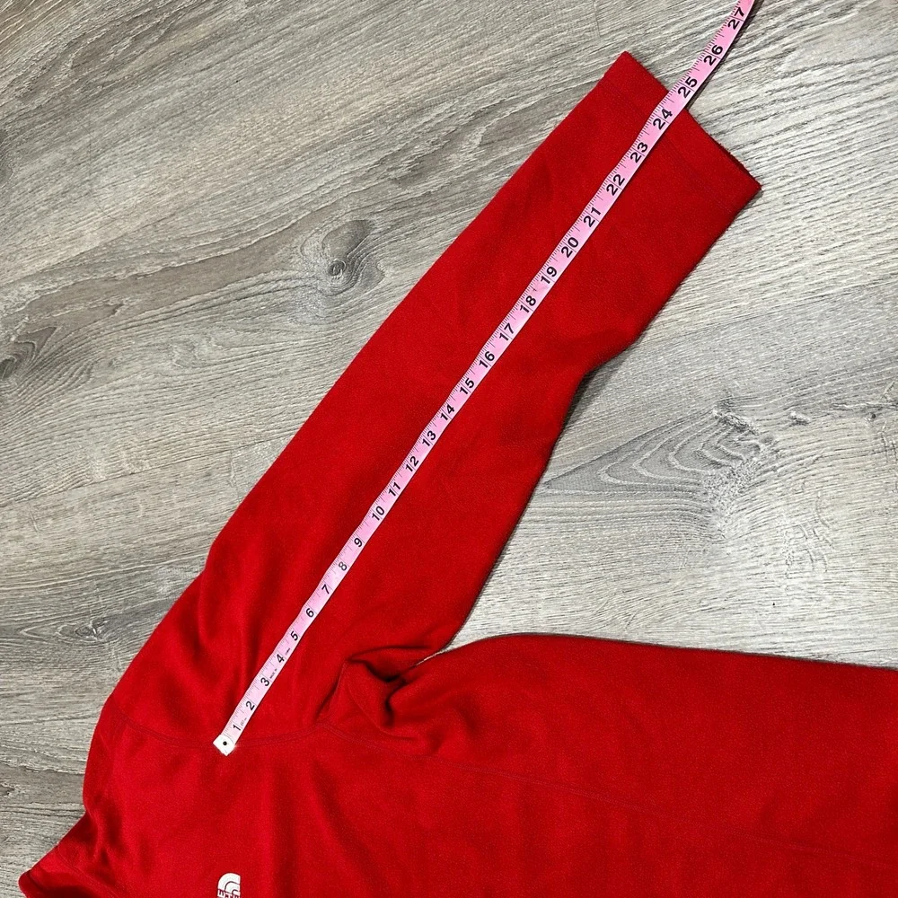 The North Face Sweater Men's‎ 2XL Red Fleece Quarter Zip Pullover Sweater